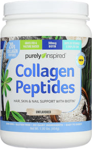 Purely Inspired Collagen Peptides Powder with Biotin - Unflavored, 1 lb