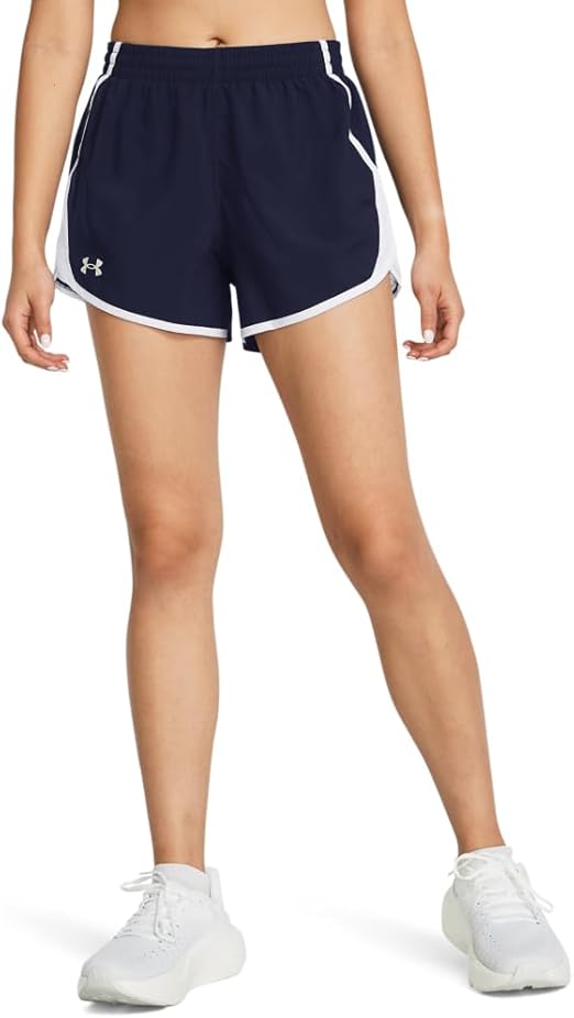 Under Armour Women's Fly-By Shorts - Midnight Navy/White, Size Medium