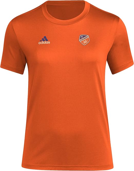 adidas Women's FC Cincinnati MLS Short Sleeve Pre-Game T-Shirt - Orange, Size XS