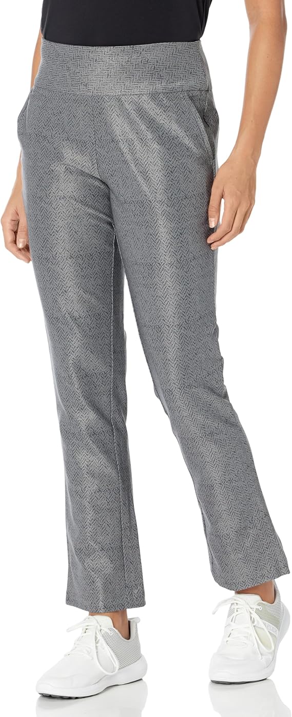 adidas Women's Ultimate365 Printed Flare Golf Pants - Charcoal Gray, Size Small