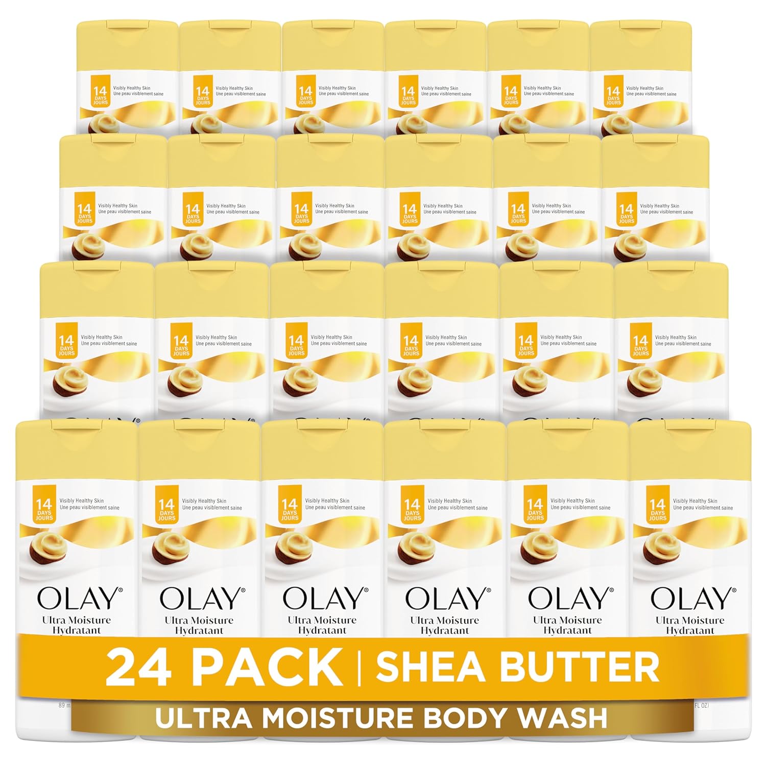 Olay Women's Ultra Moisture Body Wash with Shea Butter, 3 fl. oz. (24 Pack)