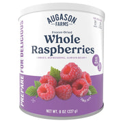 Augason Farms Freeze-Dried Whole Raspberries, Emergency Food Supply, 8oz (23 Servings)