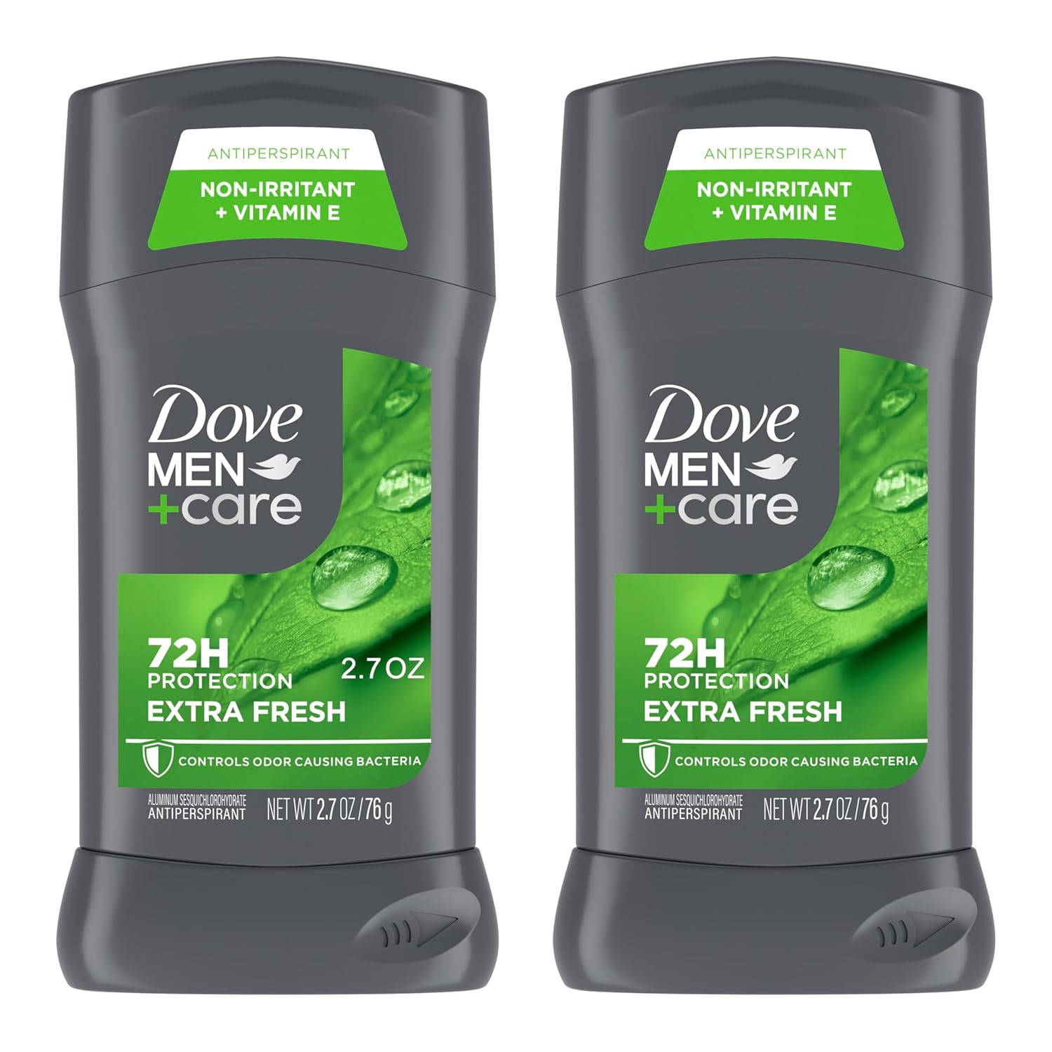 Dove Men+Care Antiperspirant Deodorant Stick - Extra Fresh, 2.7 Ounce (Twin Pack)