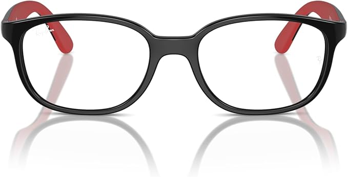 Ray-Ban Kids RY1632F Asian Fit 3928 Eyewear Frames - Black/Red, 48/16/130