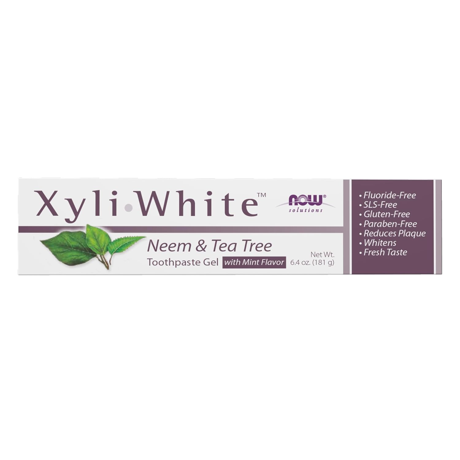 Now XyliWhite Fluoride Free Toothpaste - Neem & Tea Tree, 6.4 oz.
