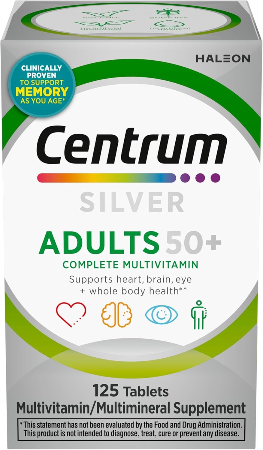 Centrum Silver Adults 50 Plus Complete Multivitamin With Vitamin C, D, E - 125ct