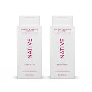 Native Body Wash, Sulfate/Paraben/Dye Free, Cherry & Vanilla Macaron, 18 fl. oz. - 2 Pack