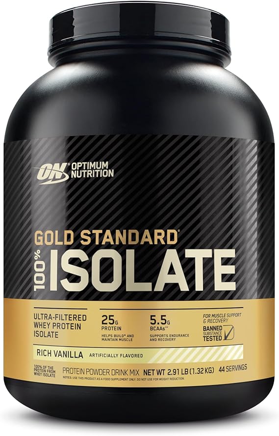 Optimum Nutrition Gold Standard 100% Isolate Protein Powder - Rich Vanilla, 2.91 lbs.