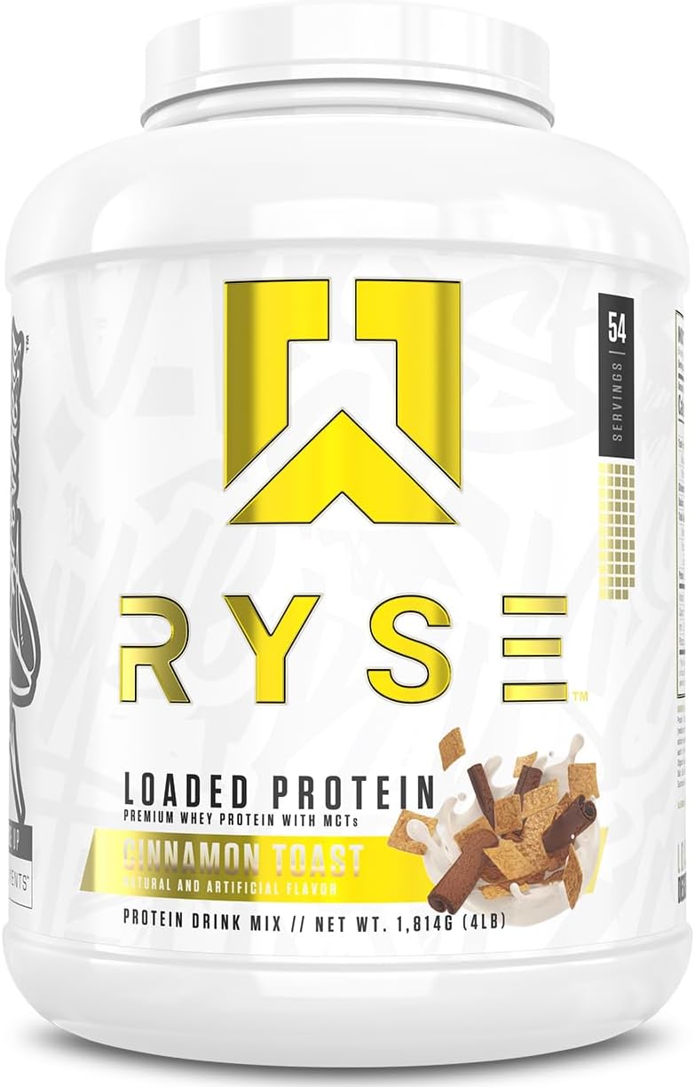 Ryse Loaded Premium Whey Protein Powder - Cinnamon Toast, 4lb