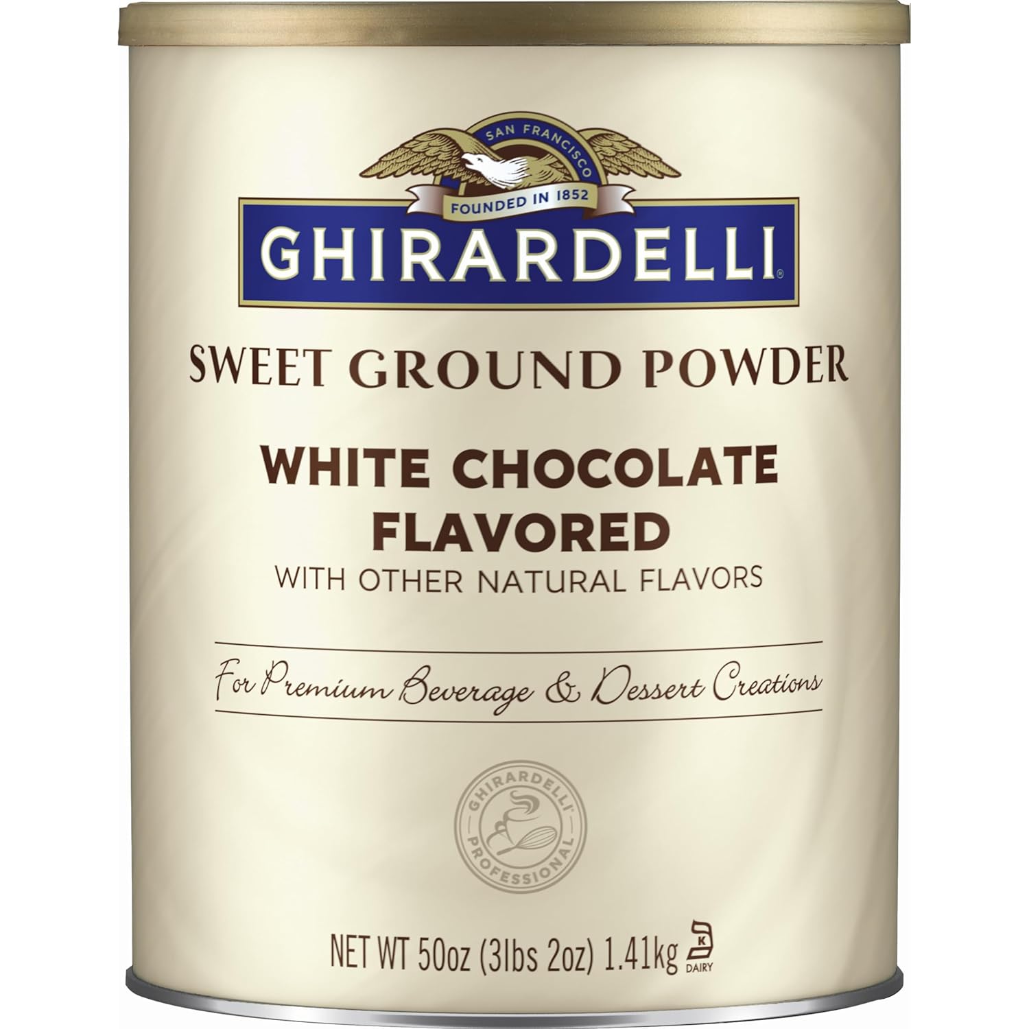 Ghirardelli Sweet Ground Powder White Chocolate, 50 oz