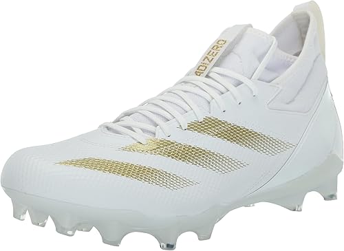 adidas Men's Adizero Impact+ Premier Football Cleats - White/Gold Metallic, Size 10