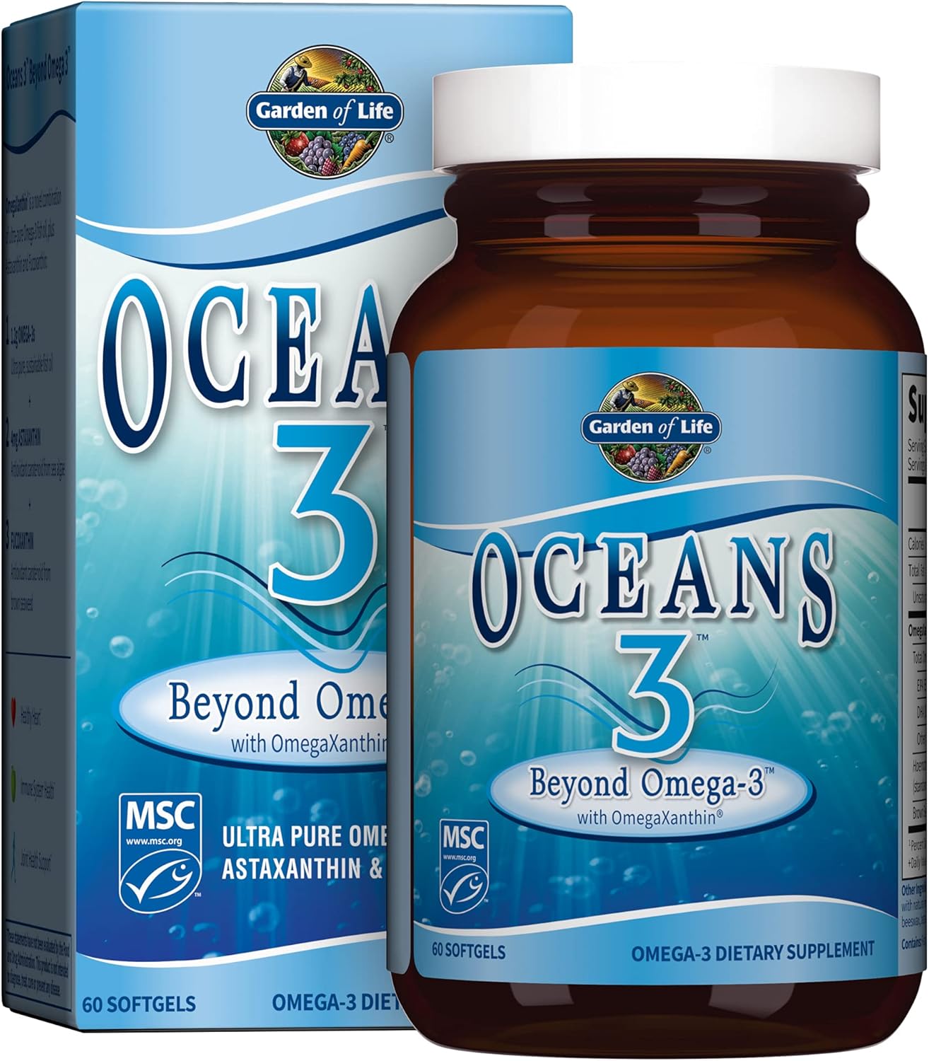 Garden of Life Oceans 3 Beyond Omega-3 Softgels - 60 Ct