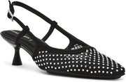 Anne Klein Women's Thia Sling-Back Kitten Hells - Black, Size 6