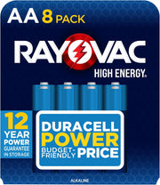 Rayovac High Energy Alkaline Batteries - AA- 8 Pack