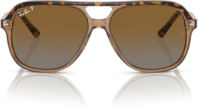 Ray-Ban Boys RJ9096S Bill Polarized Sunglasses - Transparent Havana Frames/Brown Lenses