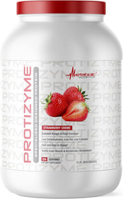 Metabolic Nutrition Protizyme 100% Whey Protein Powder - Strawberry Cream, 2lb