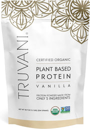 Truvani Organic Vegan Plant-Based Protein Powder - Vanilla, 18.9 oz