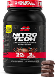 Muscletech Nitro Tech Whey Isolate Protein Powder - Milk Chocolate, 2lb.