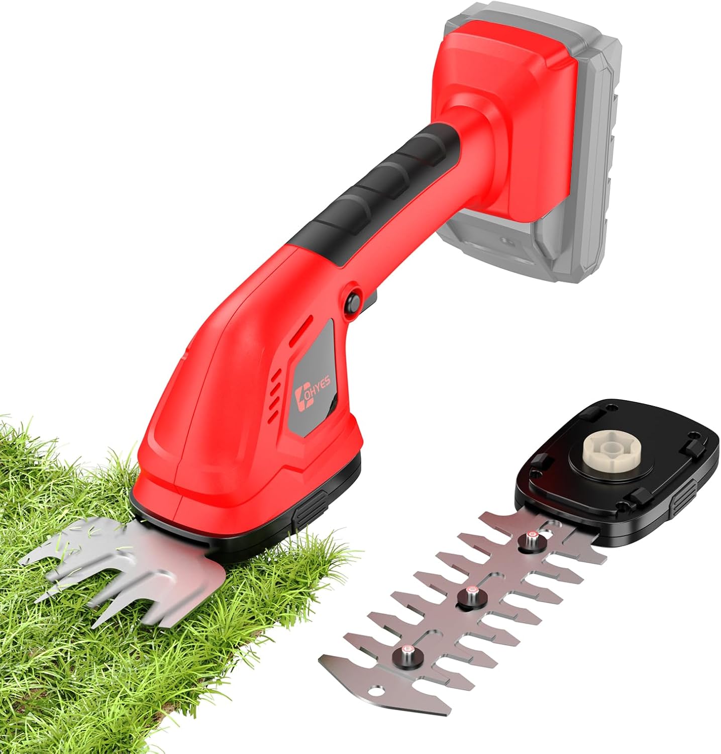 2-in-1 Cordless Grass & Hedge Trimmer Compatible with Milwaukee 18V Battery (Tool Only, No Battery)