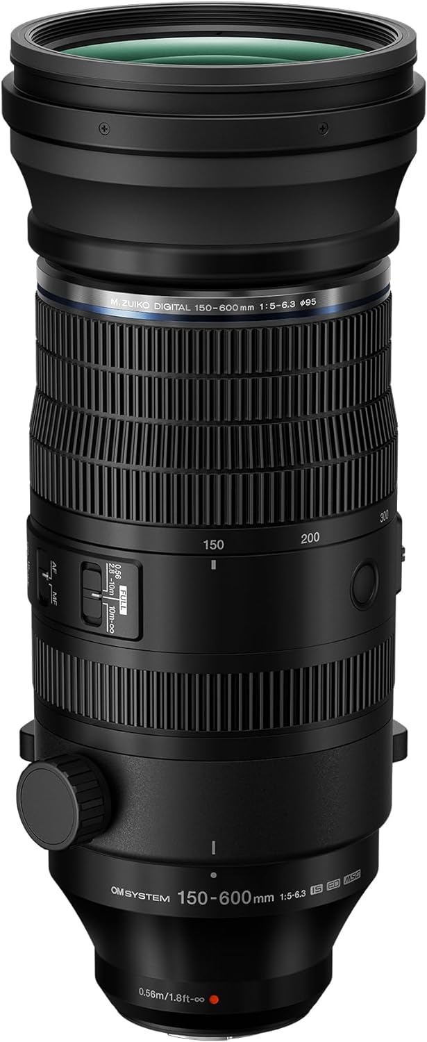 OM System M.Zuiko Digital 150 Mm to 600 Mm - F/6.3 - F/5 - Telephoto Varifocal Lens for Micro Four Thirds