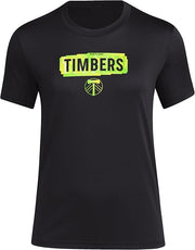 adidas Women's Portland Timbers MLS T-Shirt - Black, Size XL