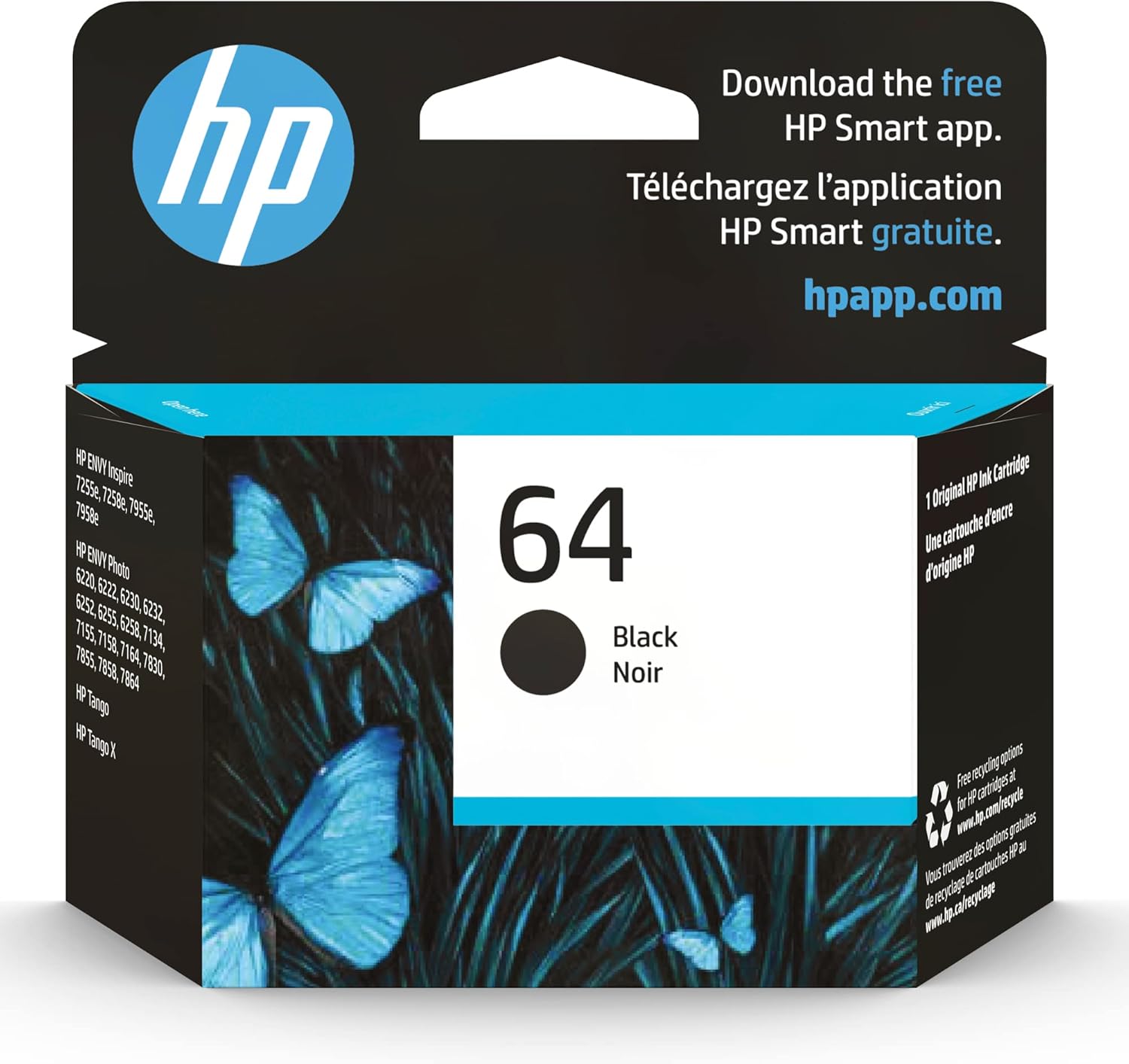 HP 64 Black Ink Cartridge - Standard Yield