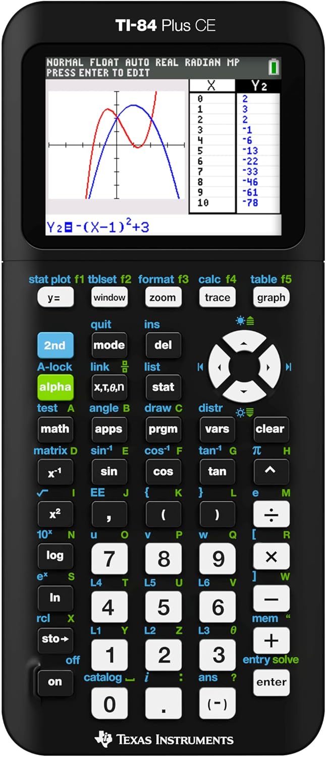 Texas Instruments TI-84 Plus CE Graphing Calculator - Black