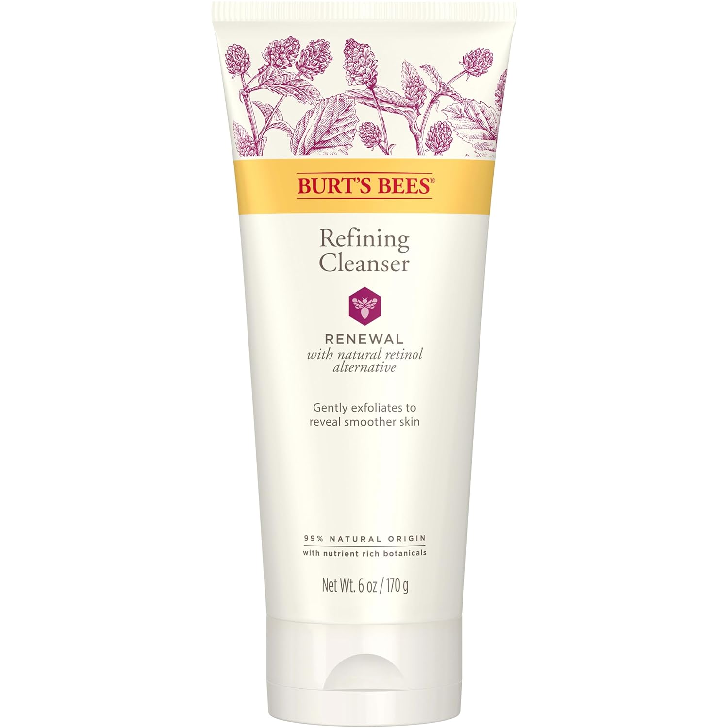 Burt's Bees Renewal Refining Cleanser with Natural Retinol Alternative, 6 Oz