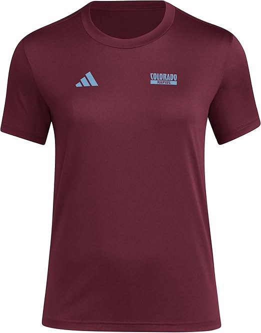 adidas Women's Colorado Rapids Local Warp Pre-Game Short Sleeve T-Shirt - Maroon, Size XL