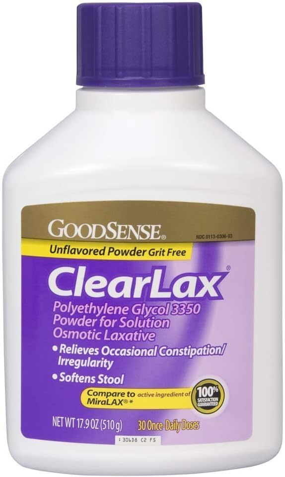GoodSense Clearlax Polyethylene Glycol Osmotic Laxative Powder - 17.9 oz
