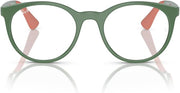 Ray-Ban Kids RY1628 3952 Eyewear Frames - Green on Rubber Pink, 48/17/135
