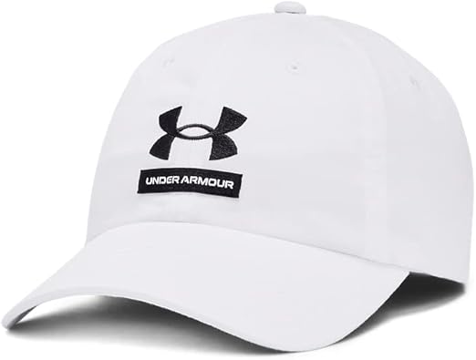 Under Armour Unisex Branded Sportstyle Adjustable Hat - White/Black, OSFM