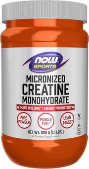 NOW Foods Micronized Creatine Monohydrate Powder - Unflavored, 1.1 lbs.