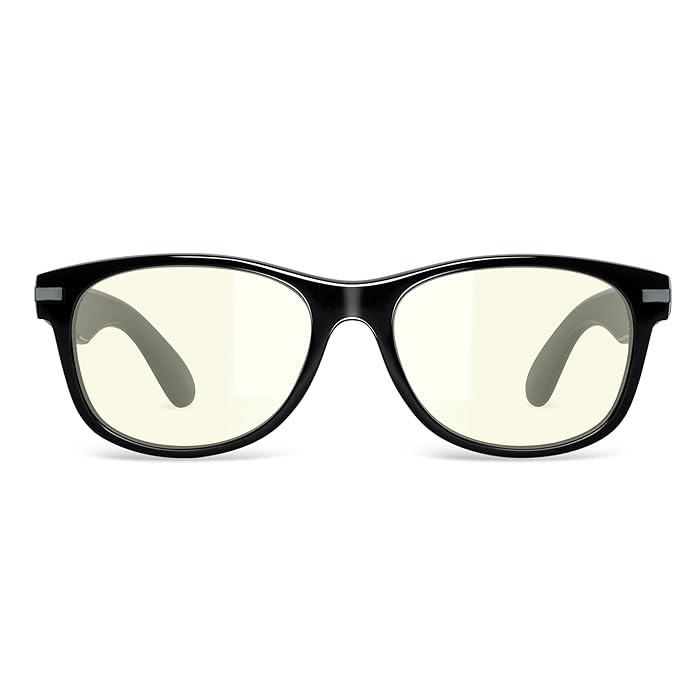 Bnus Unisex Nylon Lens UV420 Blue Light Filter Eyewear Frames - Black, 55/19/140