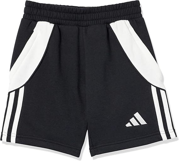 adidas Kids' Tiro 24 Sweat Shorts - Black/White, Size Large