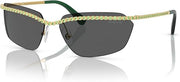 Swarovski Women's SK7001 Sunglasses - Gold/Dark Gray, 64mm