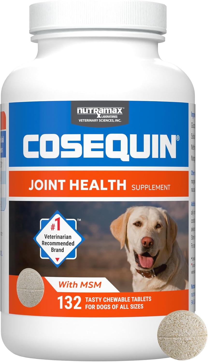 Nutramax Cosequin for Dogs Maximum Strength Plus MSM Chewable Tablets - 132ct