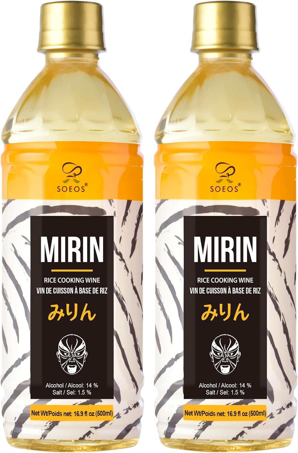 Soeos Mirin Japanese Rice Cooking Wine - 16.9 fl oz (2 Pack)