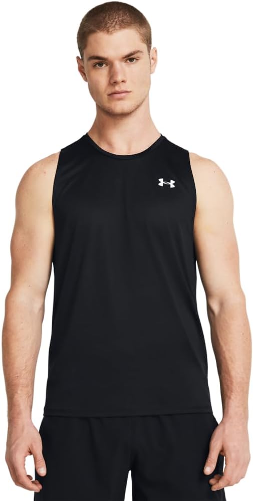 Under Armour Men's UA Tech Muscle Tank Top - Black, Size Large