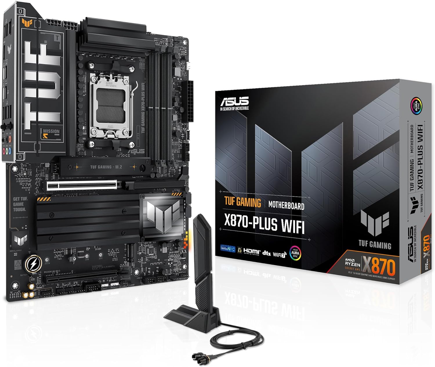 ASUS TUF Gaming X870-Plus Wi-Fi Motherboard, AM5, ATX, DDR5