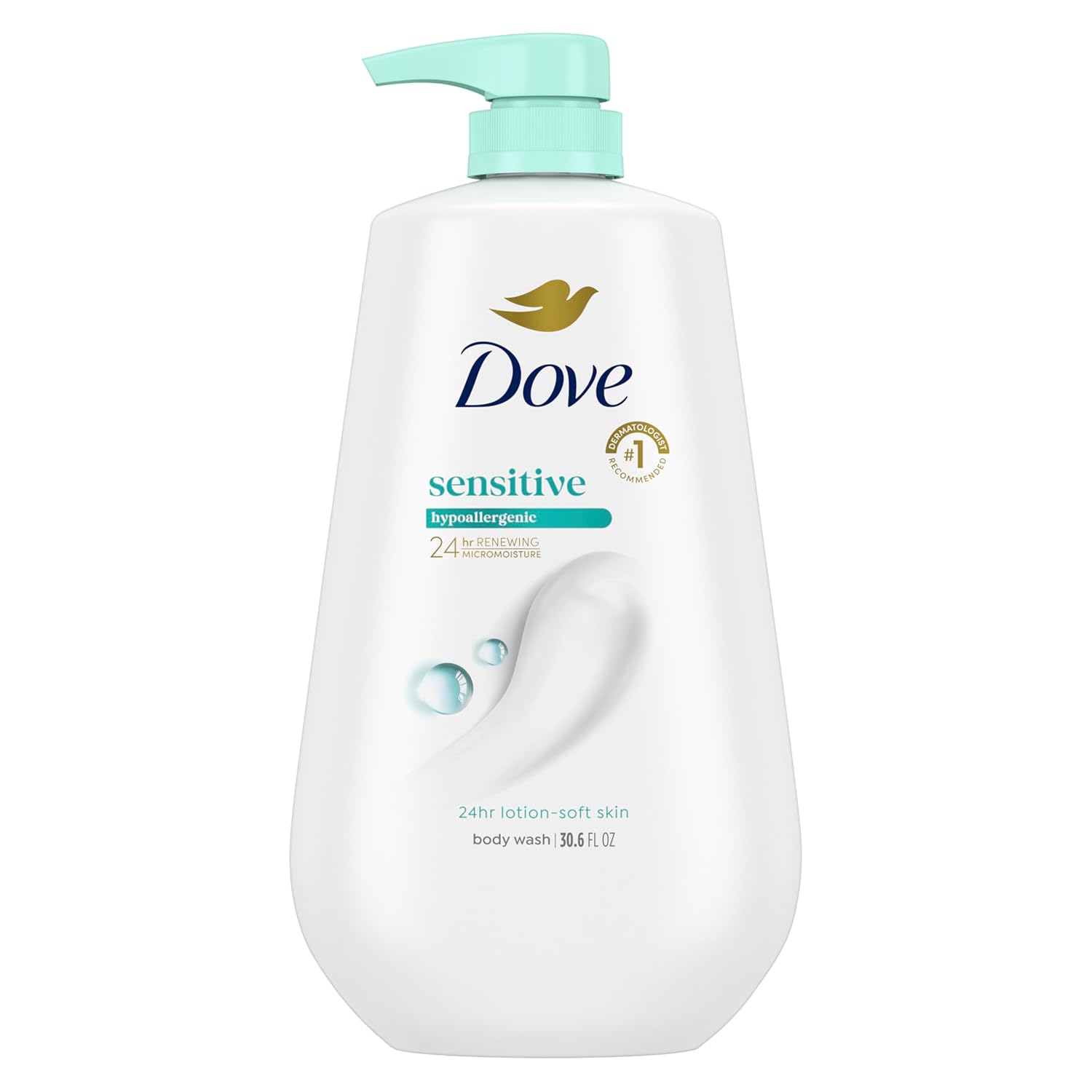 Dove Body Wash with Pump - Sensitive Hypoallergenic, 30.6 fl. oz.