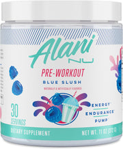 Alani Nu Pre Workout Powder - Blue Slush, 10.2 Oz (30 Servings)