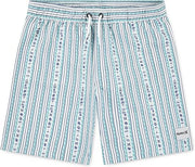 Hurley Boy's Mini Vacay Stripe Pull On Swim Trunk-  Mint Candy, XL (18-20)