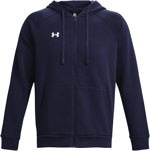 Under Armour Men's Rival Fleece Full-Zip Hoodie - Midnight Navy, Size XL