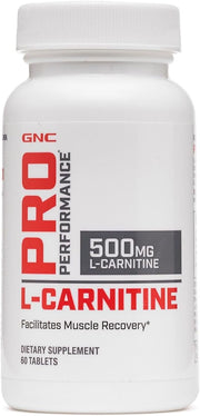 GNC Pro Performance L-Carnitine 500mg for Muscle Recovery - 60 Tablets