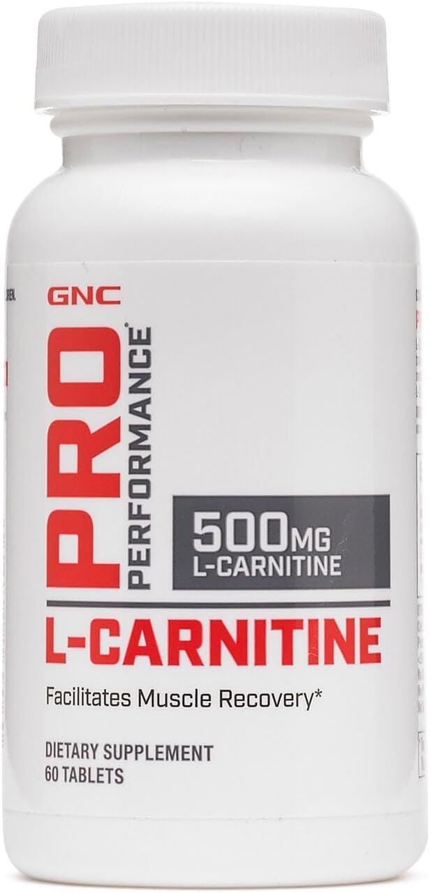 GNC Pro Performance L-Carnitine 500mg for Muscle Recovery - 60 Tablets