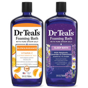 Dr Teal's Foaming Bath with Pure Epsom Salt, Vitamin C, & Sleep Blend - 34 fl. oz. (2 Pack)