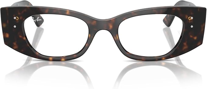 Ray-Ban Unisex RX7327 8320 Kat Rectangular Eyewear Frames - Havana, 52/18/145