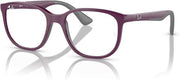 Ray-Ban Kids RY9078VF 3948 Square Fit Eyewear Frames, 48-16-135, Violet on Gray