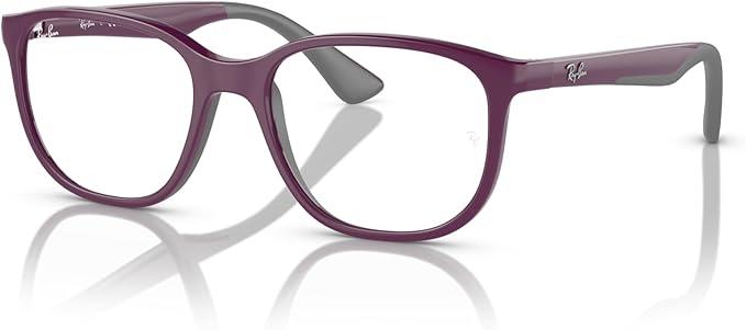 Ray-Ban Kids RY9078VF 3948 Square Fit Eyewear Frames, 48-16-135, Violet on Gray